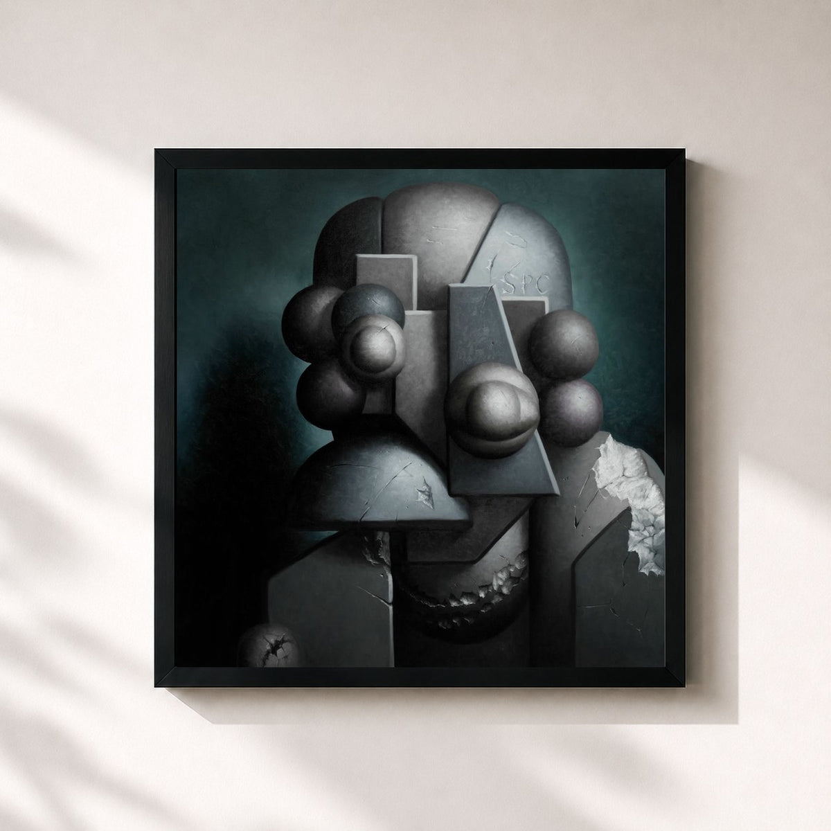 #noir Tableau carré de l'album The Last Wun de Gunna, cadre noir 32x32 cm