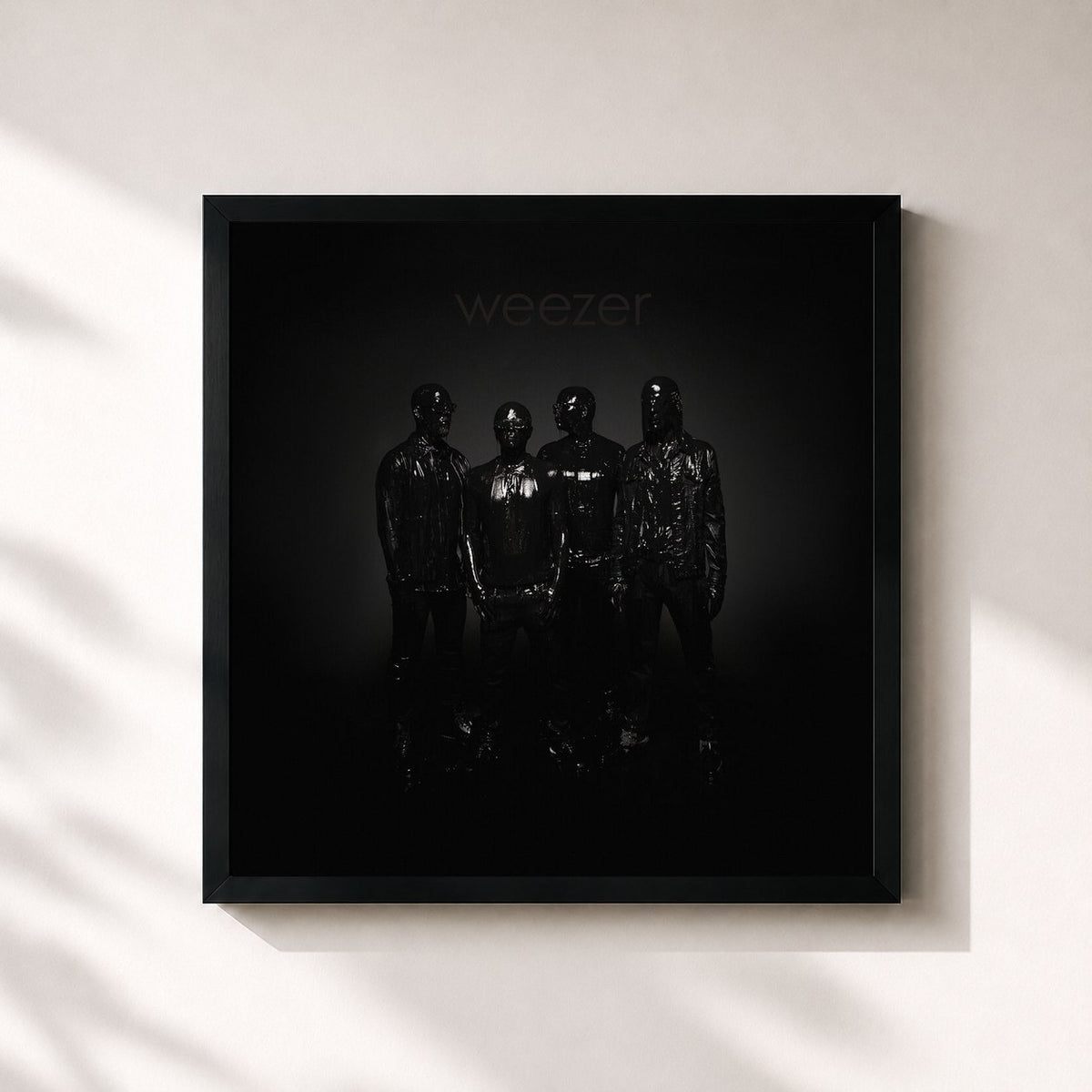#noir Tableau carré de l'album Weezer (Black Album) de Weezer, cadre noir 32x32 cm