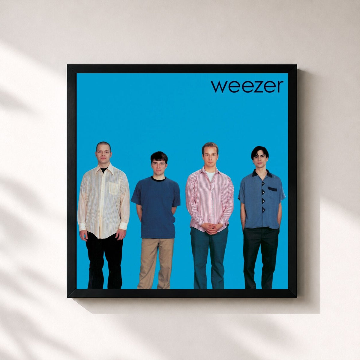 #noir Tableau carré de l'album Weezer (Blue Album) de Weezer, cadre noir 32x32 cm