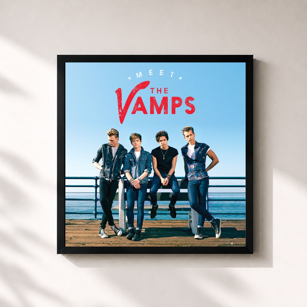 #noir Meet The Vamps de The Vamps en lámina cuadrada enmarcada, marco negro de 32x32 cm