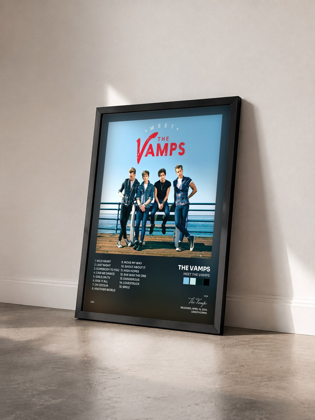 #noir Meet The Vamps de The Vamps en lámina enmarcada vista de tres cuartos, marco negro