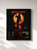 #noir Tableau de l'album Bravo, Nino. Las Canciones de una Leyenda de Nino Bravo, cadre noir, imprimé et encadré en France