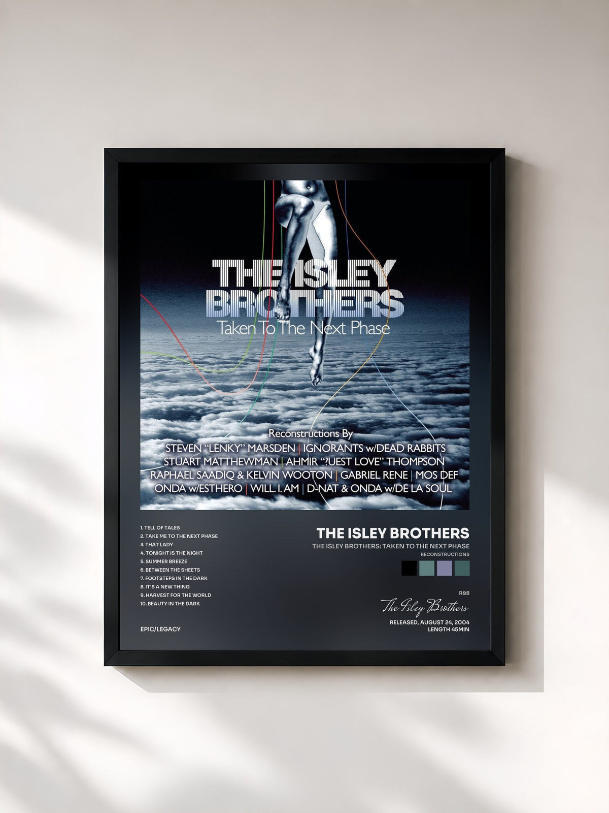 #noir Tableau de l'album The Isley Brothers: Taken To The Next Phase (Reconstructions) de The Isley Brothers, cadre noir, imprimé et encadré en France