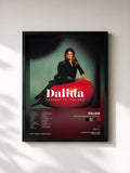 #noir Dalida Canzoni in Italiano di Dalida in stampa incorniciata, cornice nera, stampata e incorniciata in Francia
