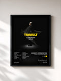 #noir Tableau de l'album TUMULT, CLUBKONZERT BERLIN de Herbert Grönemeyer, cadre noir, imprimé et encadré en France