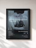 #noir Tableau de l'album Tigermilk de Belle and Sebastian, cadre noir, imprimé et encadré en France