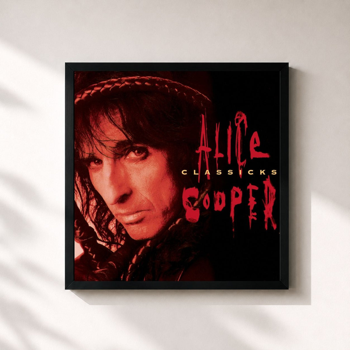 #noir Alice Cooper Classicks di Alice Cooper in stampa quadrata incorniciata, cornice nera 32x32 cm