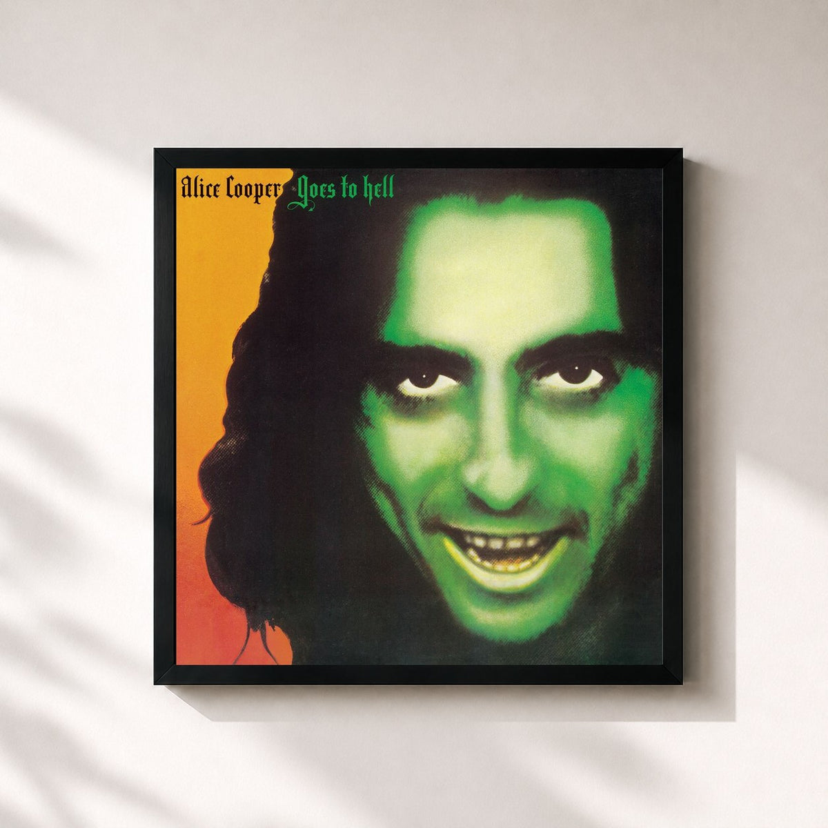 #noir Alice Cooper Goes to Hell di Alice Cooper in stampa quadrata incorniciata, cornice nera 32x32 cm