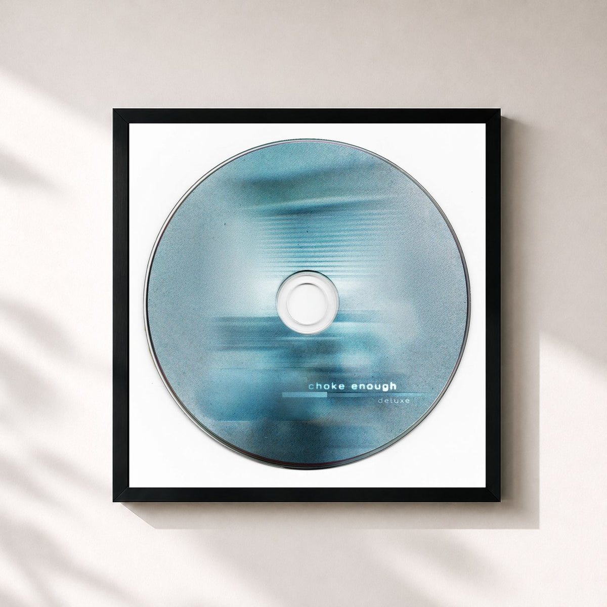 #noir Tableau carré de l'album choke enough (Deluxe) de Oklou, cadre noir 32x32 cm