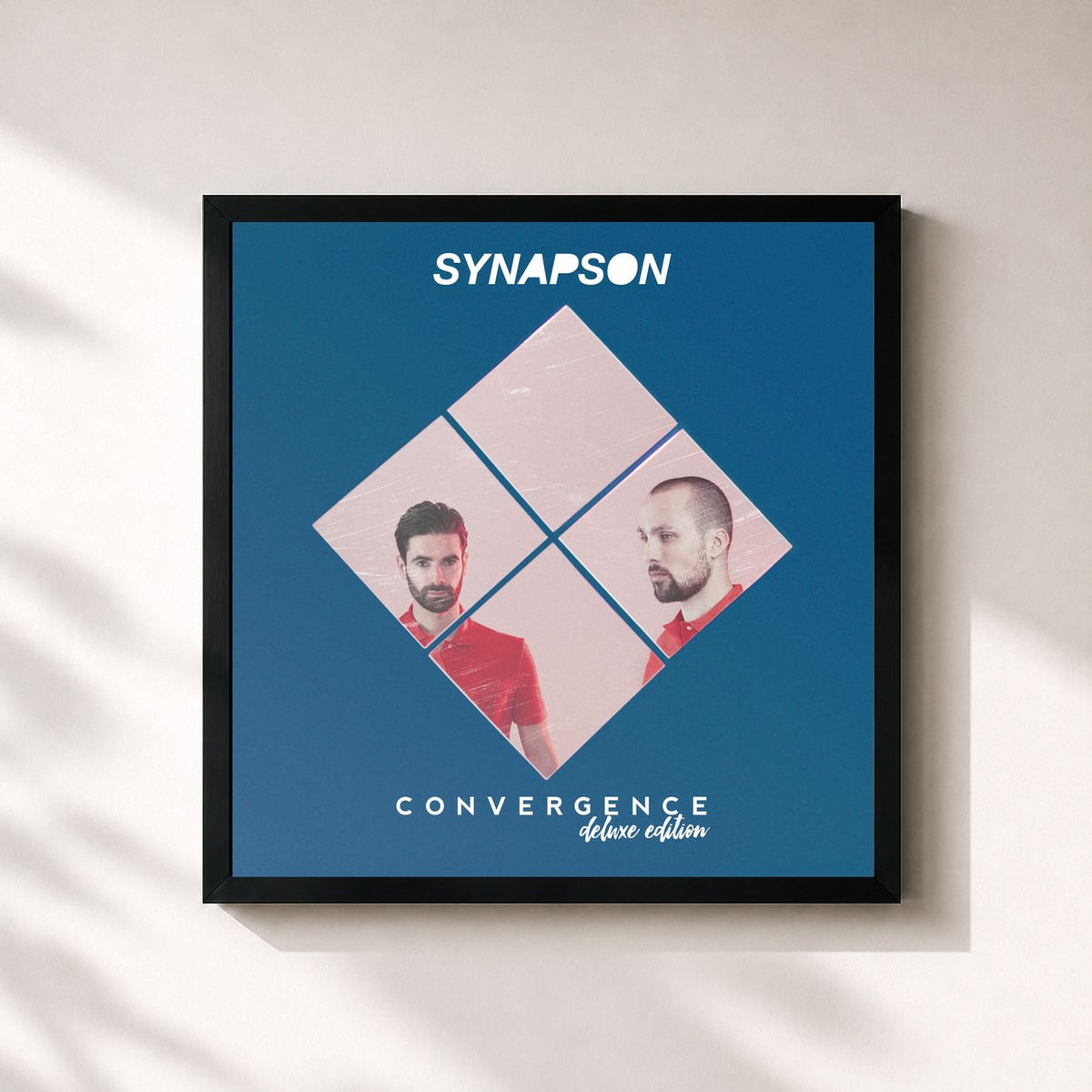 #noir Convergence (Deluxe Edition) by Synapson as a square framed art print, black 32x32 cm frame