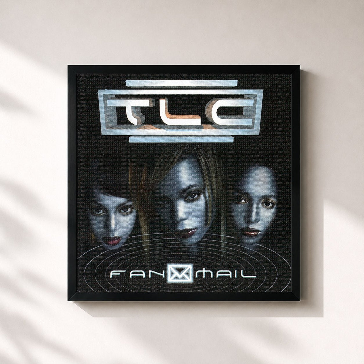 #noir Tableau carré de l'album Fanmail de TLC, cadre noir 32x32 cm