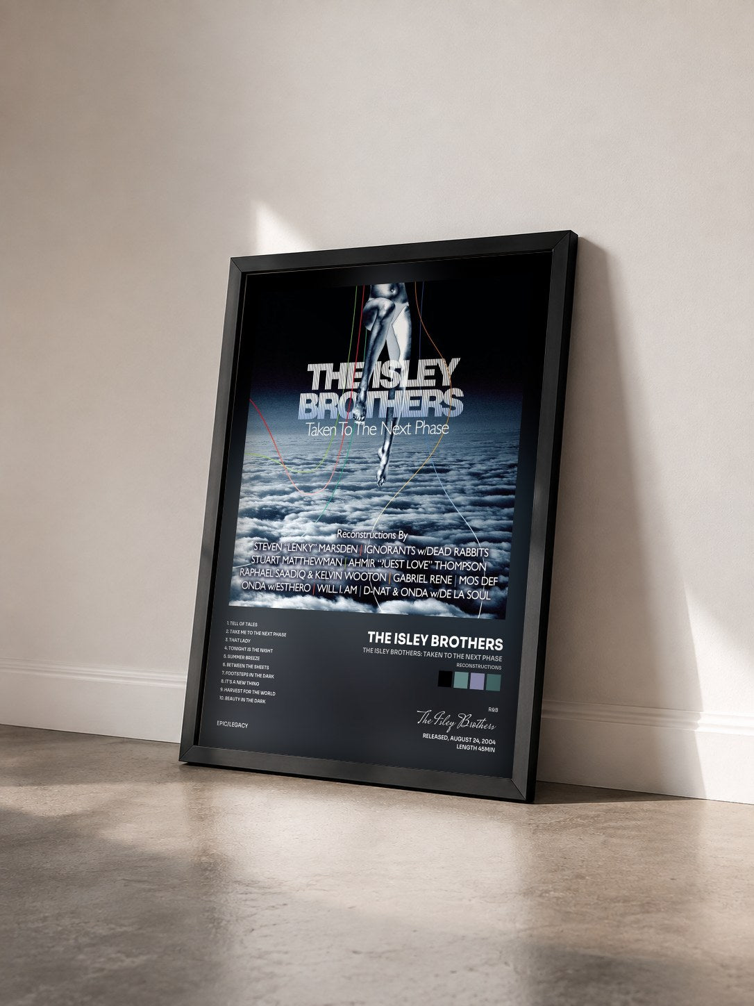#noir Tableau de l'album The Isley Brothers: Taken To The Next Phase (Reconstructions) de The Isley Brothers vu de trois quarts, cadre noir
