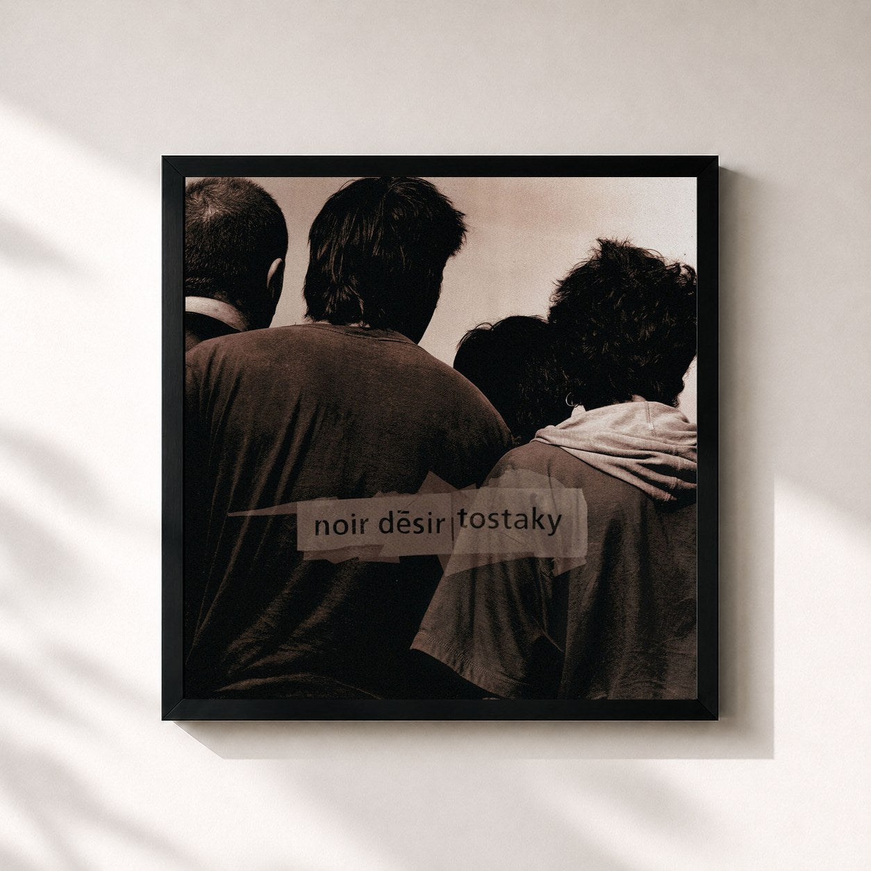 #noir Tableau carré de l'album Tostaky de Noir Désir, cadre noir 32x32 cm