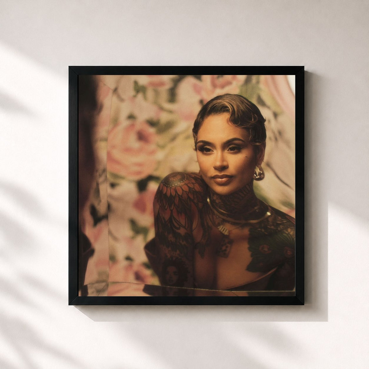 #noir While We Wait 2 by Kehlani as a square framed art print, black 32x32 cm frame