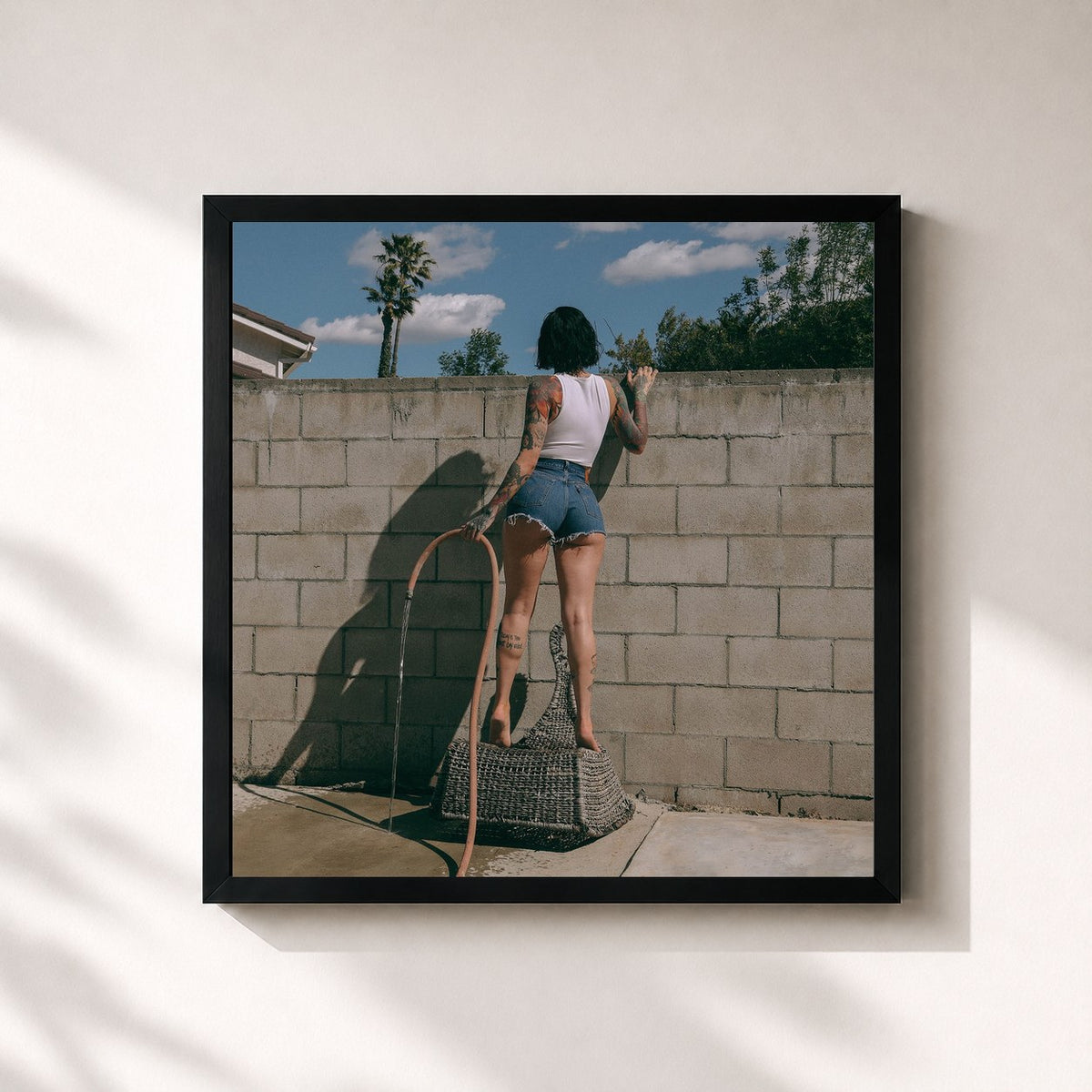 #noir It Was Good Until It Wasn't by Kehlani as a square framed art print, black 32x32 cm frame
