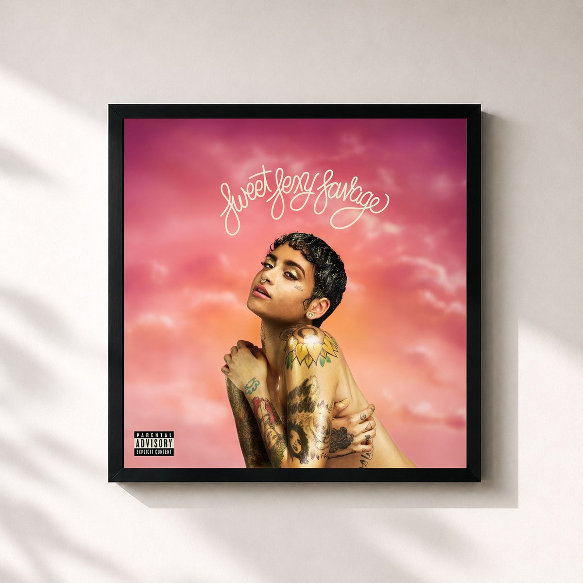 #noir Tableau carré de l'album SweetSexySavage (Deluxe) de Kehlani, cadre noir 32x32 cm