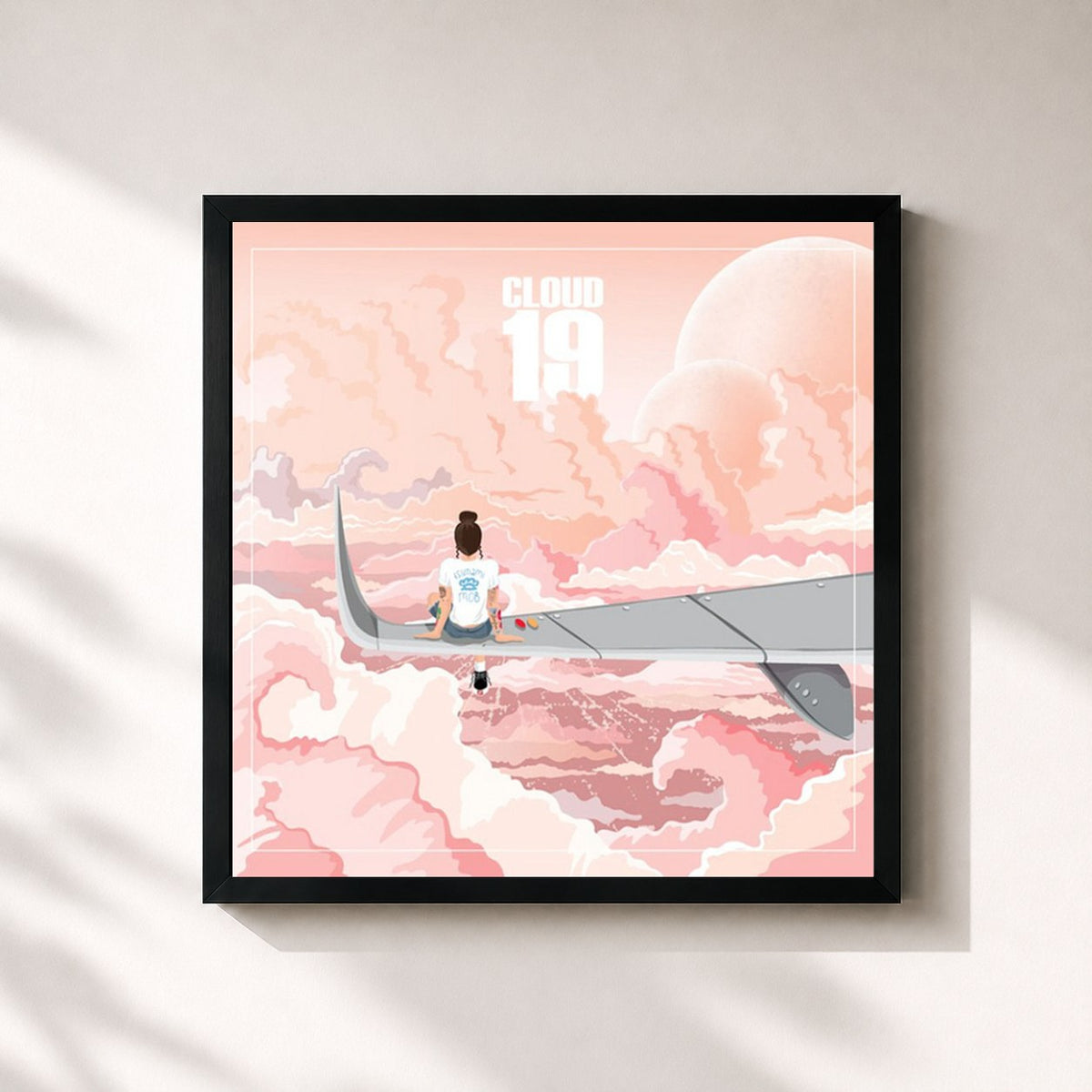 #noir Cloud 19 by Kehlani as a square framed art print, black 32x32 cm frame