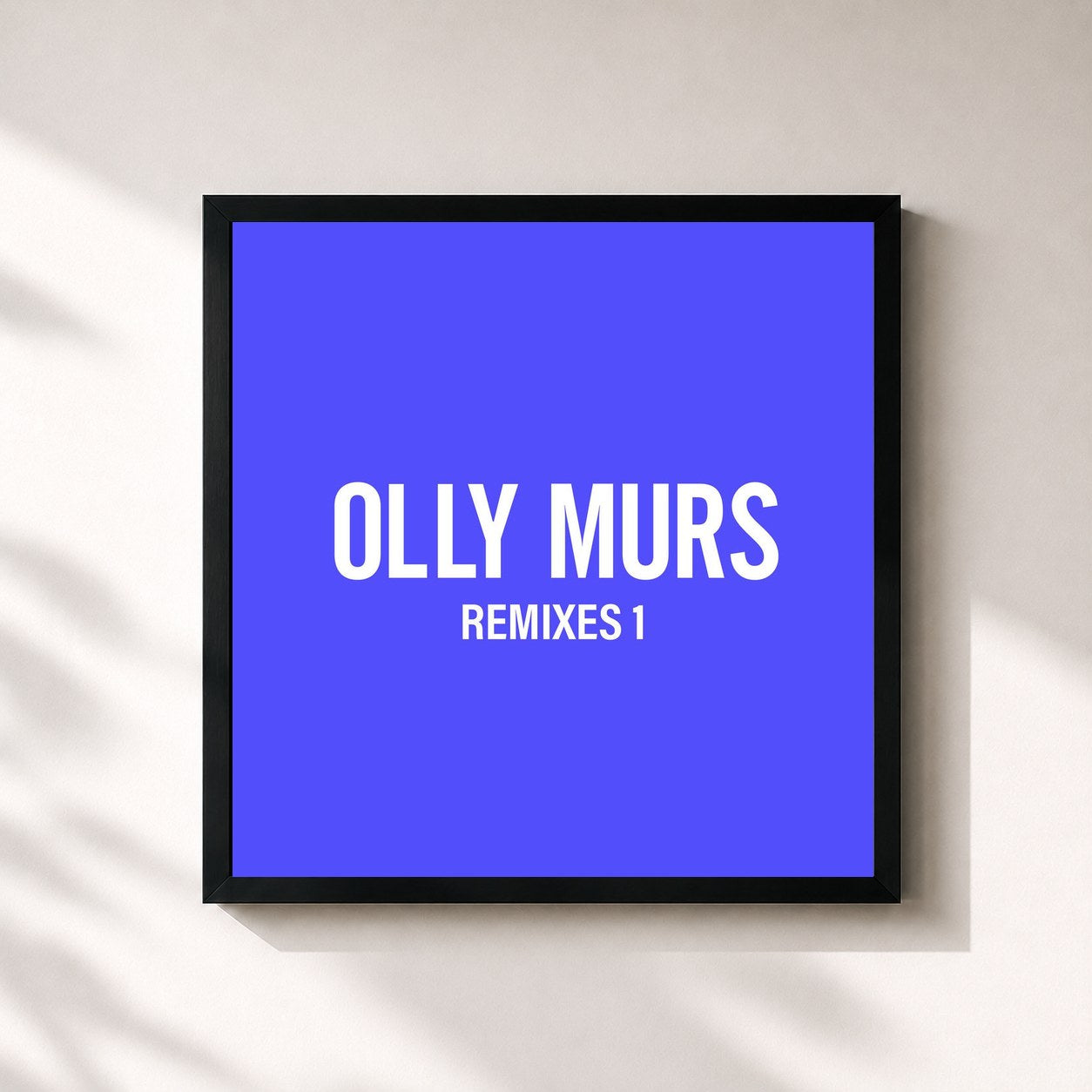 #noir Tableau carré de l'album Remixes 1 de Olly Murs, cadre noir 32x32 cm