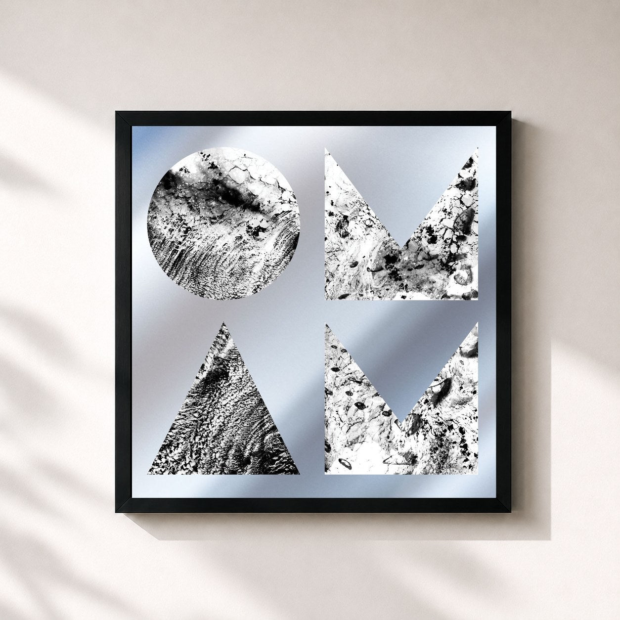 #noir Tableau carré de l'album Beneath The Skin (Remastered) de Of Monsters And Men, cadre noir 32x32 cm