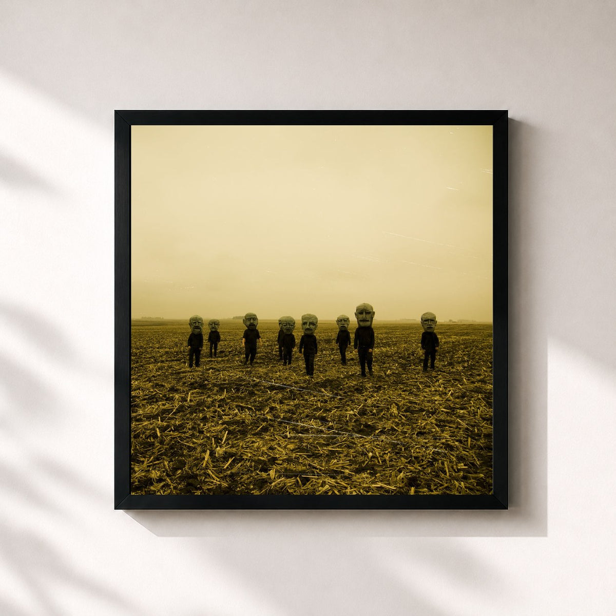 #noir Tableau carré de l'album All Hope Is Gone (10th Anniversary) de Slipknot, cadre noir 32x32 cm