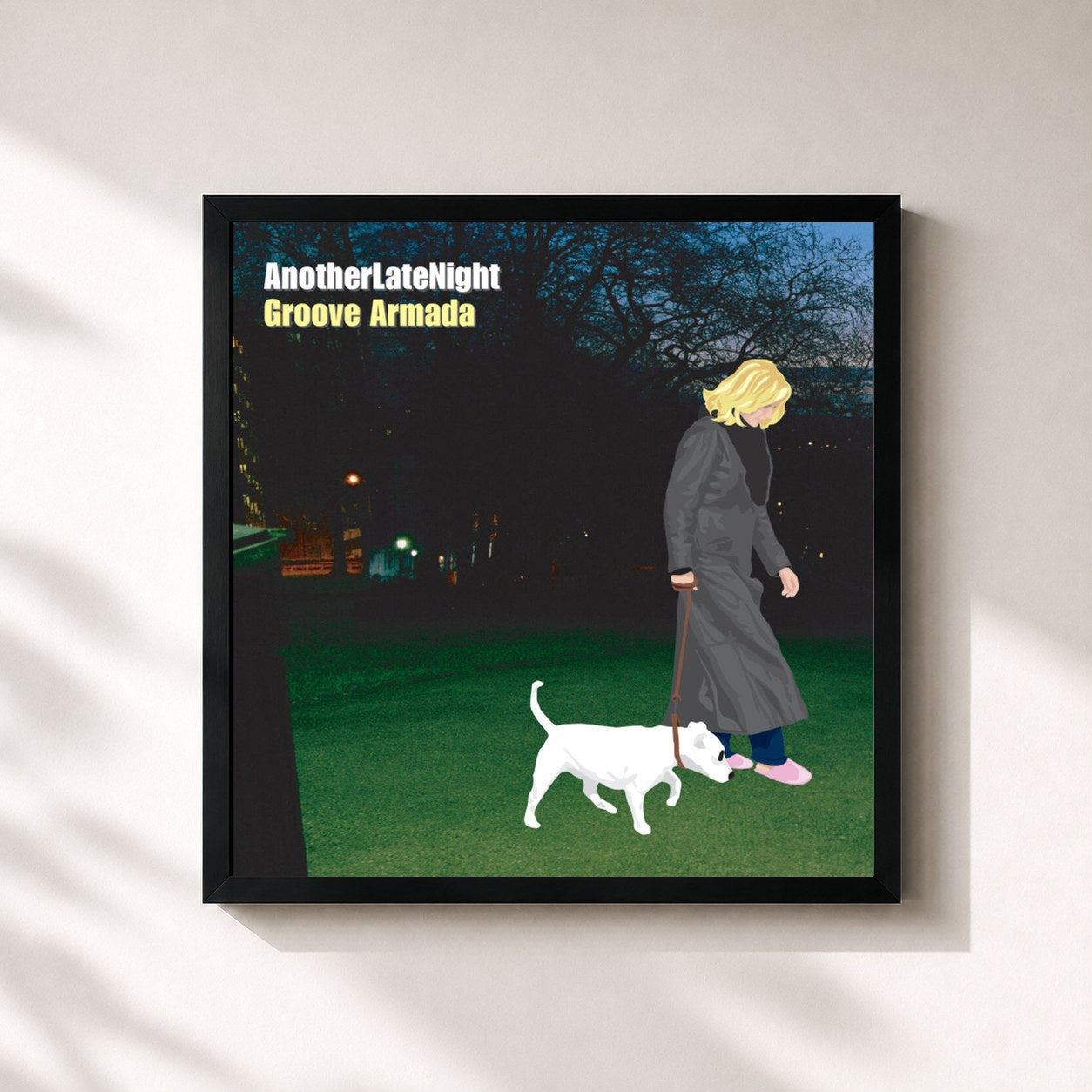 #noir Tableau carré de l'album Late Night Tales: Another Late Night - Groove Armada de Groove Armada, cadre noir 32x32 cm