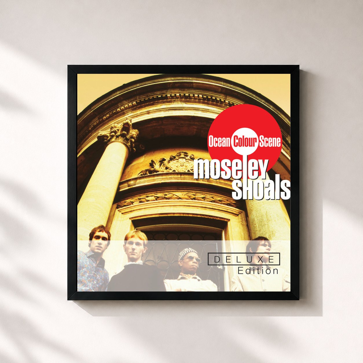 #noir Tableau carré de l'album Moseley Shoals Deluxe Edition de Ocean Colour Scene, cadre noir 32x32 cm