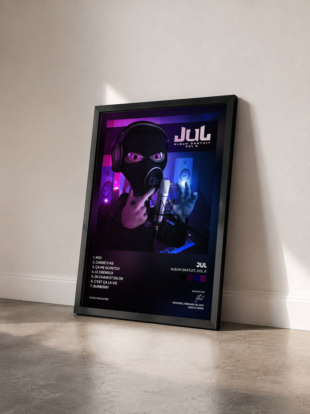 #noir Tableau de l'album Album gratuit, vol. 6 de Jul vu de trois quarts, cadre noir