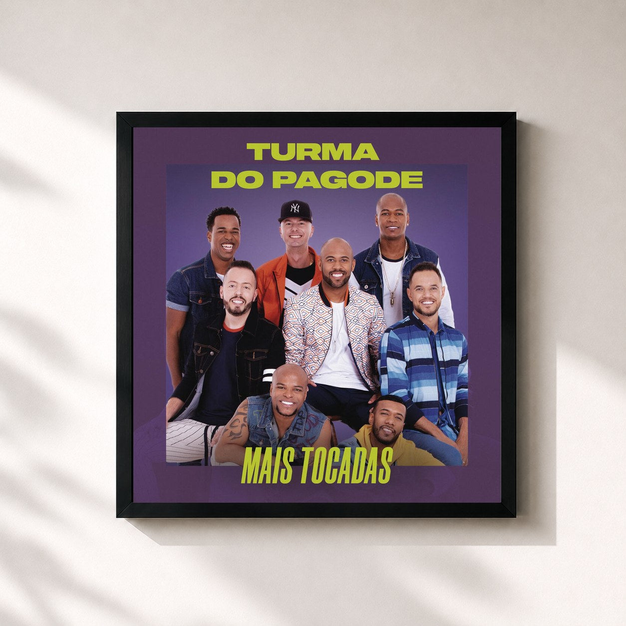 #noir Tableau carré de l'album Turma do Pagode Mais Tocadas de Turma do Pagode, cadre noir 32x32 cm