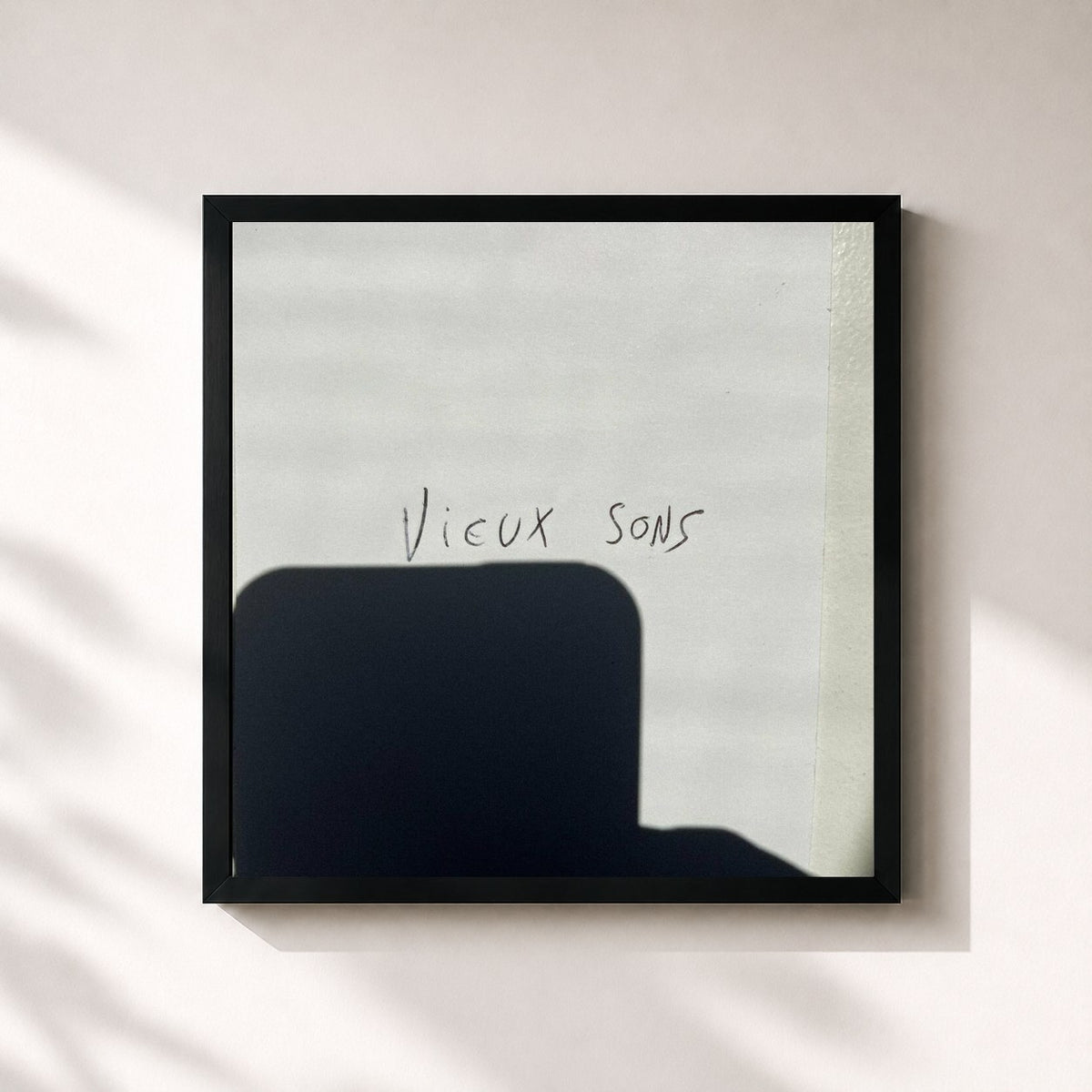 #noir Tableau carré de l'album VIEUX SONS de Damso, cadre noir 32x32 cm