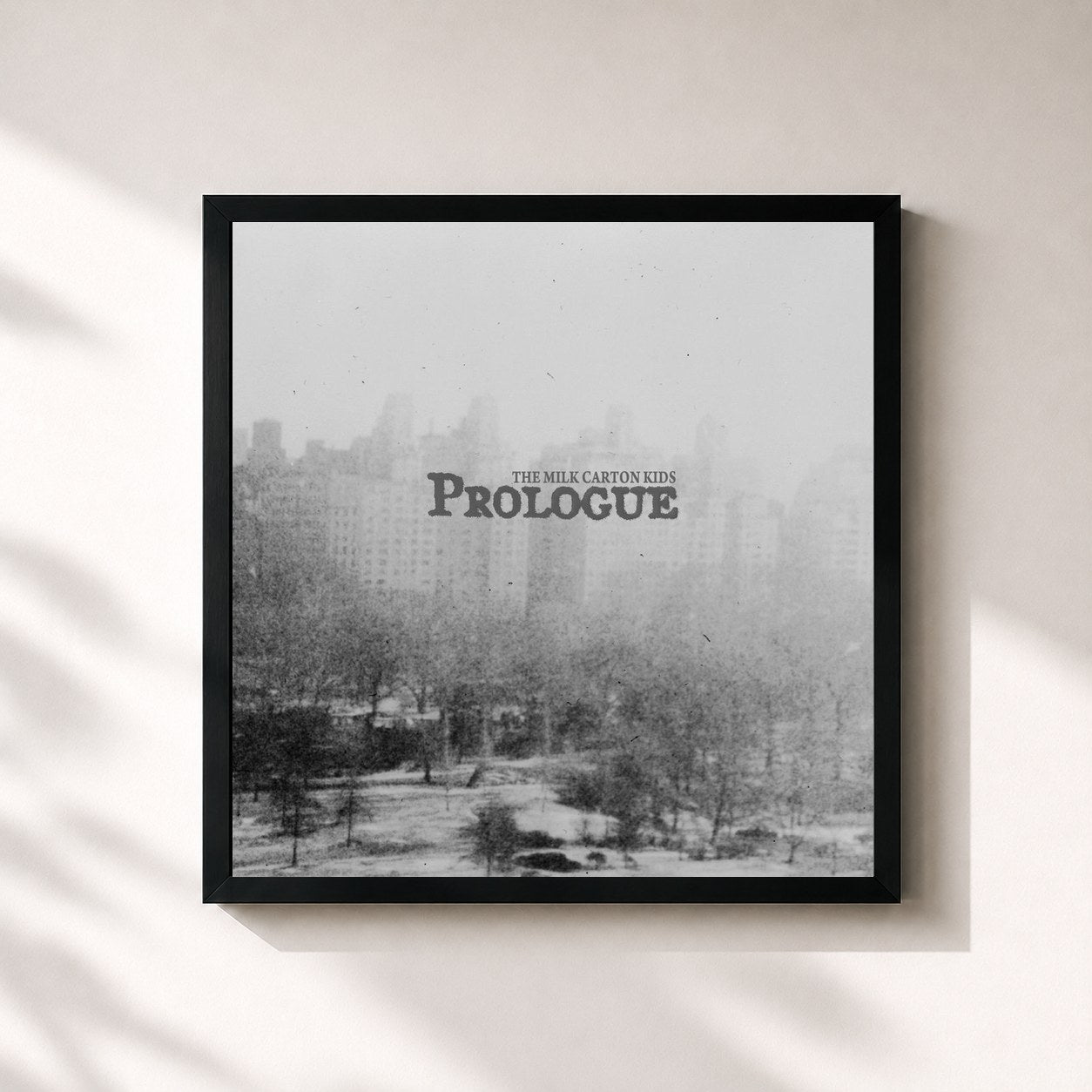 #noir Tableau carré de l'album Prologue de The Milk Carton Kids, cadre noir 32x32 cm