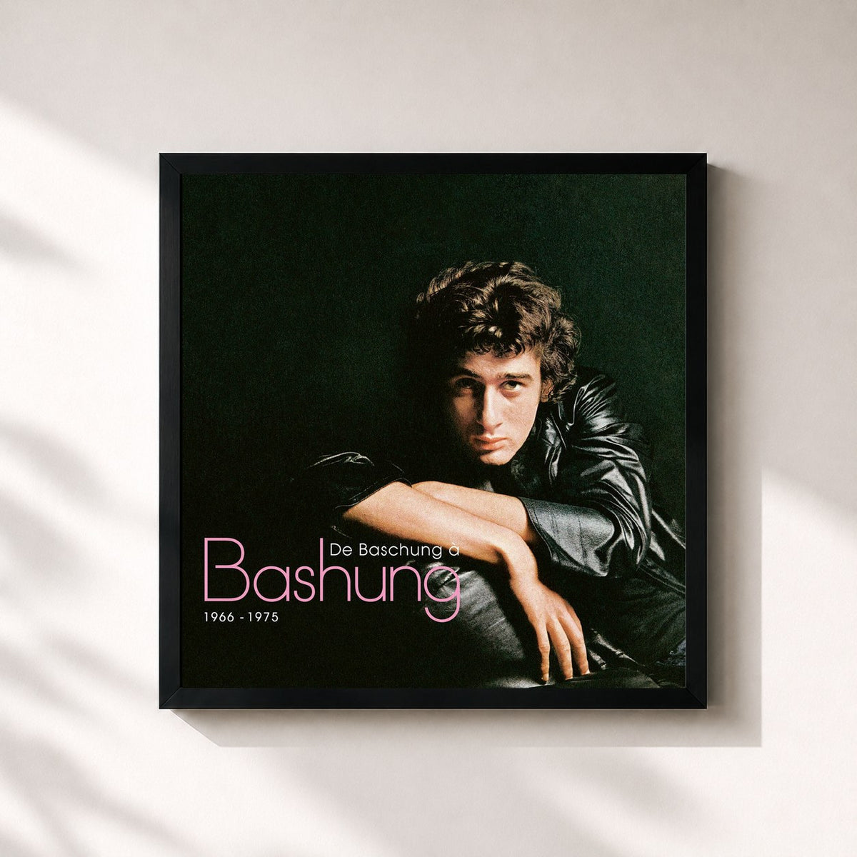 #noir De Baschung à Bashung di Alain Bashung in stampa quadrata incorniciata, cornice nera 32x32 cm