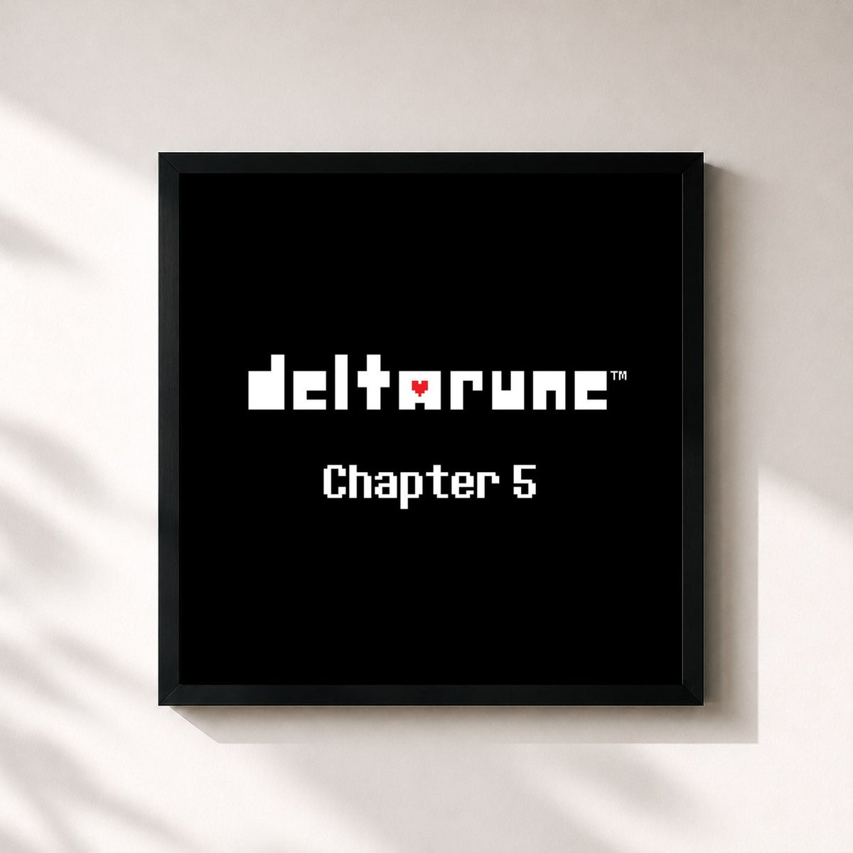 #noir DELTARUNE Chapter 5 (Original Game Soundtrack) von Toby Fox als quadratischer Kunstdruck, schwarzer Rahmen 32x32 cm