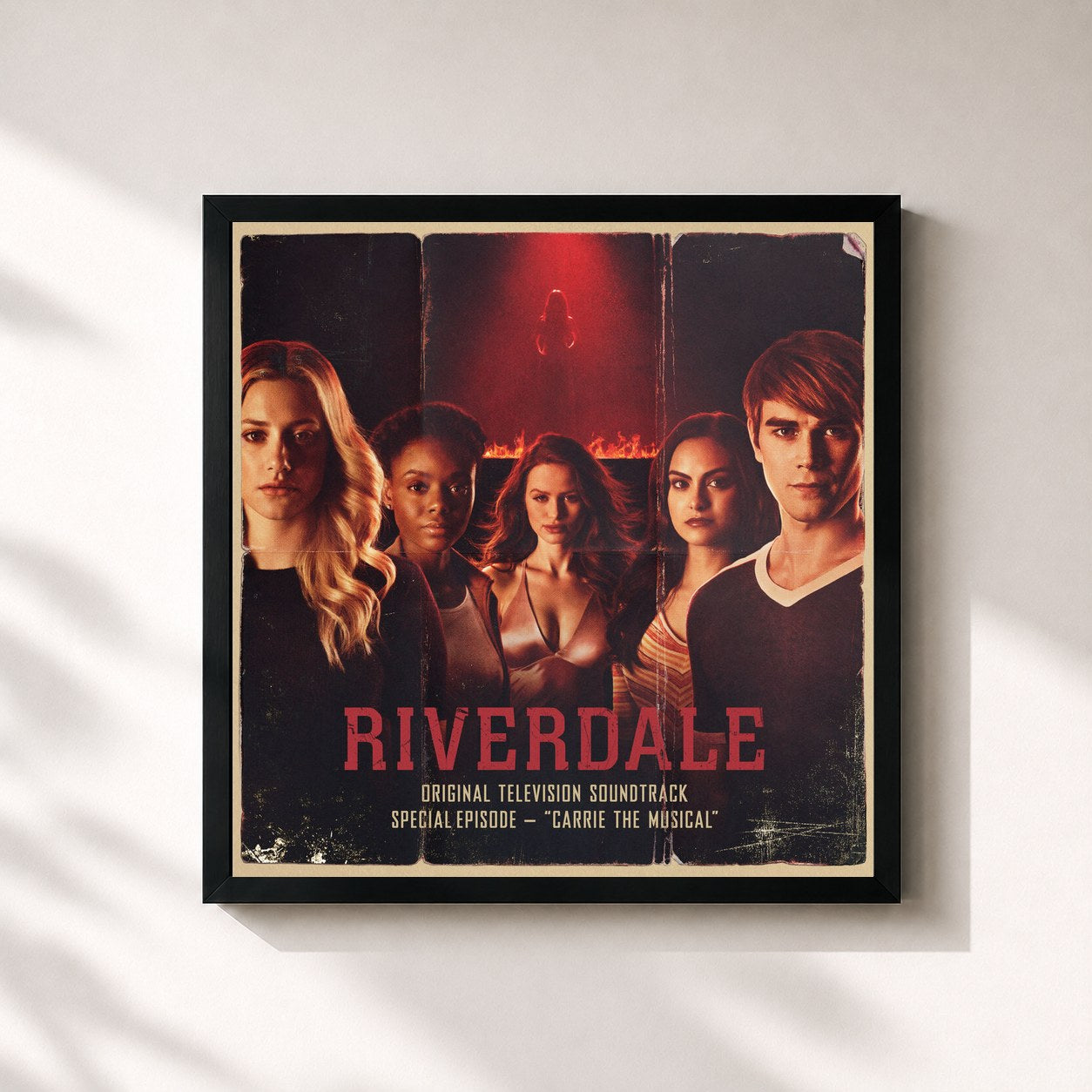 #noir Tableau carré de l'album Riverdale: Special Episode - Carrie The Musical (Original Television Soundtrack) de Riverdale Cast, cadre noir 32x32 cm