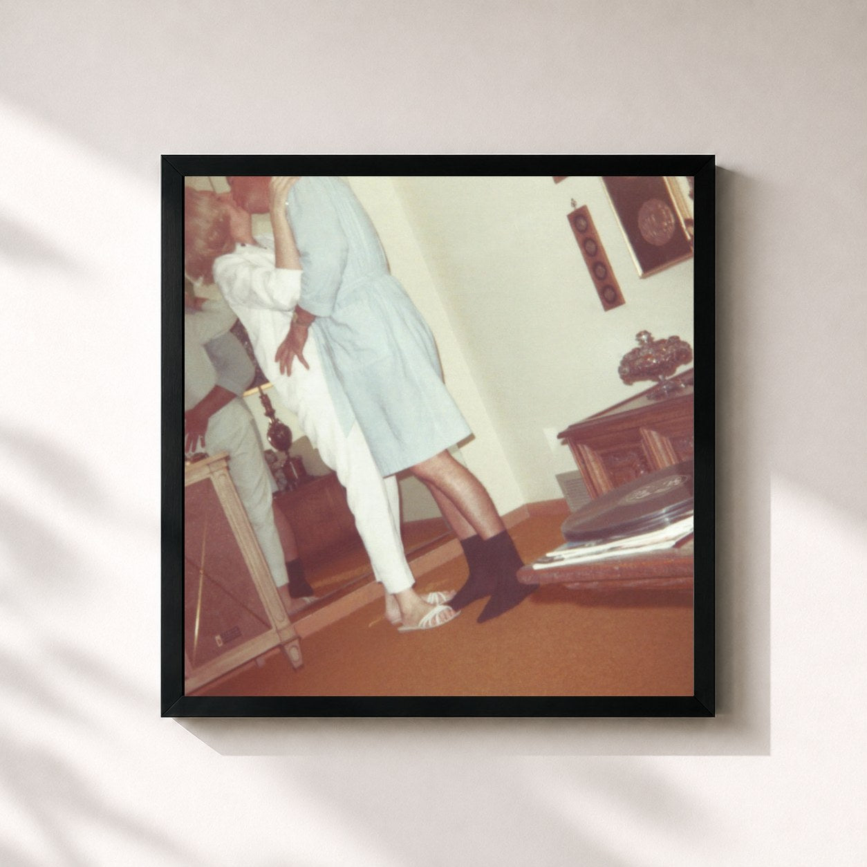 #noir Tableau carré de l'album Is 4 Lovers de Death From Above 1979, cadre noir 32x32 cm