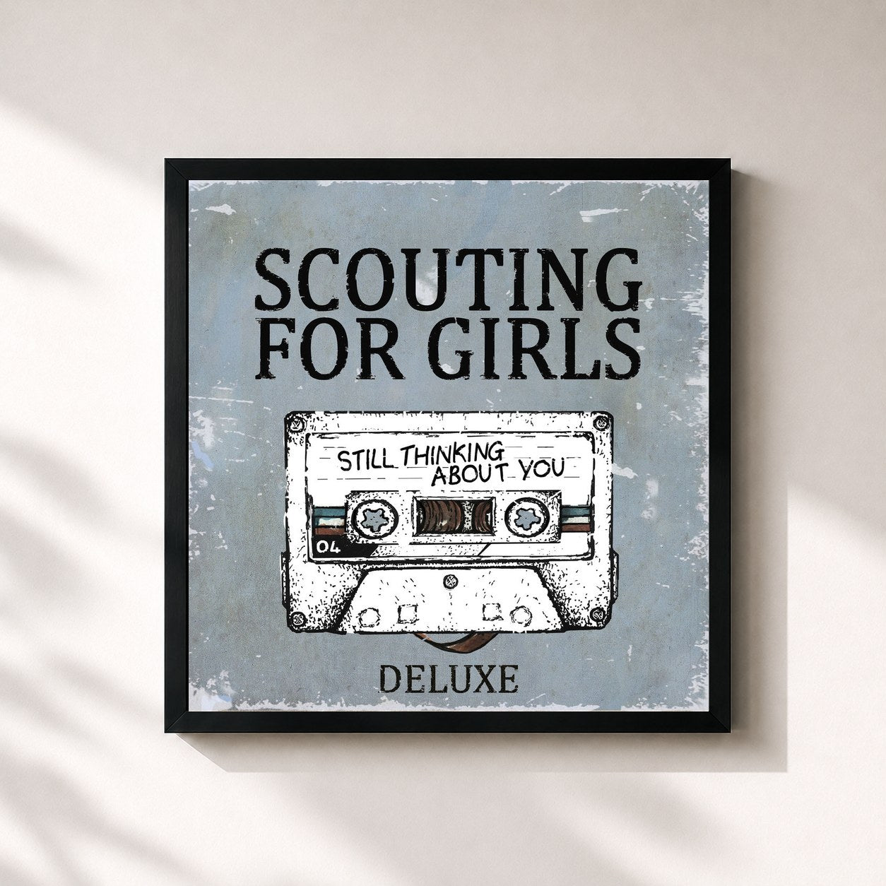 #noir Tableau carré de l'album Still Thinking About You (Deluxe Edition) de Scouting for Girls, cadre noir 32x32 cm