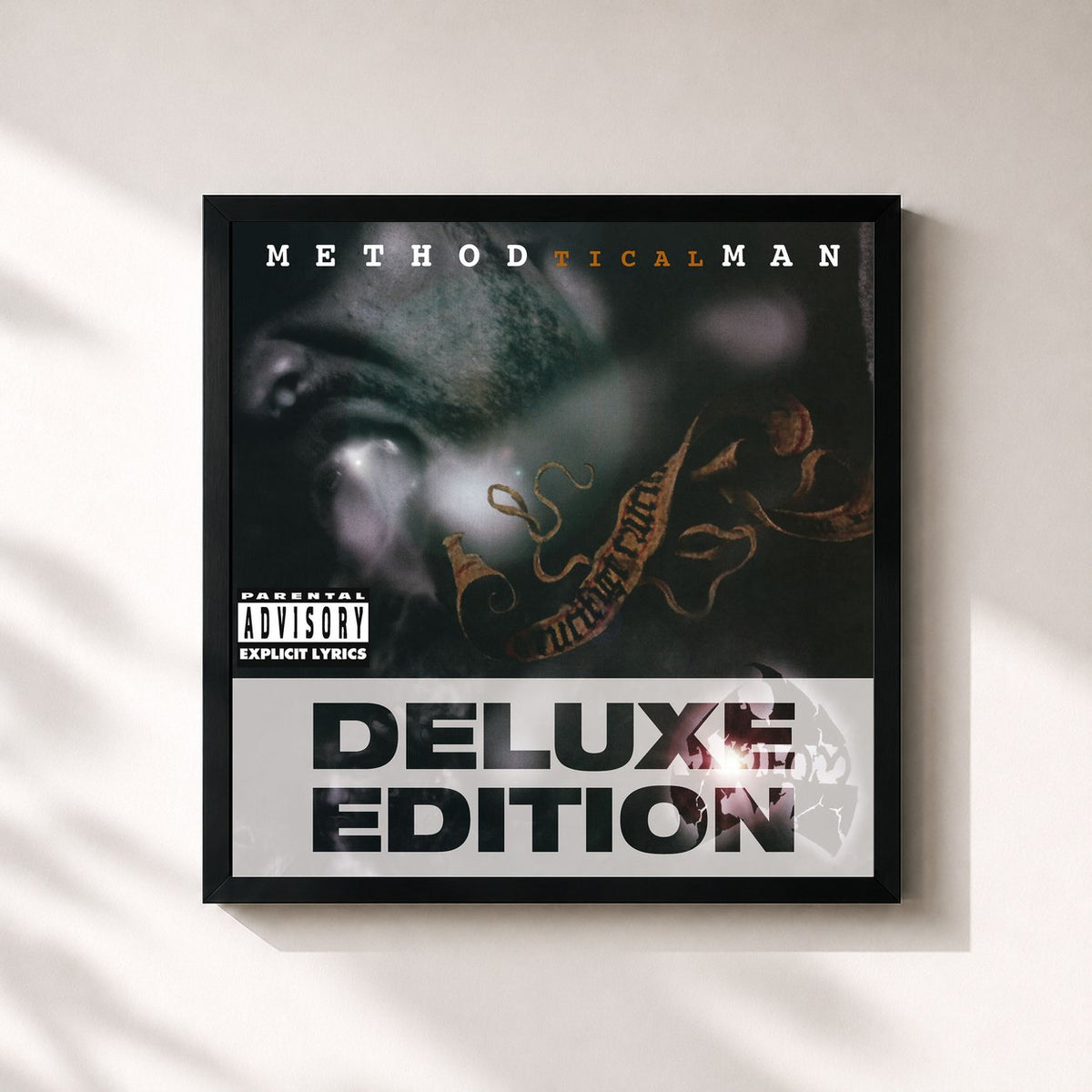#noir Tableau carré de l'album Tical (Deluxe Edition) de Method Man, cadre noir 32x32 cm