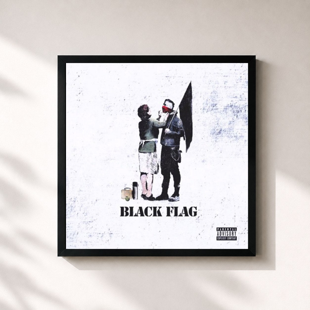 #noir Tableau carré de l'album Black Flag (Deluxe Edition) de mgk, cadre noir 32x32 cm