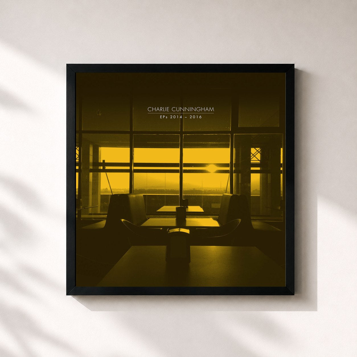 #noir Tableau carré de l'album EPs 2014 - 2016 de Charlie Cunningham, cadre noir 32x32 cm