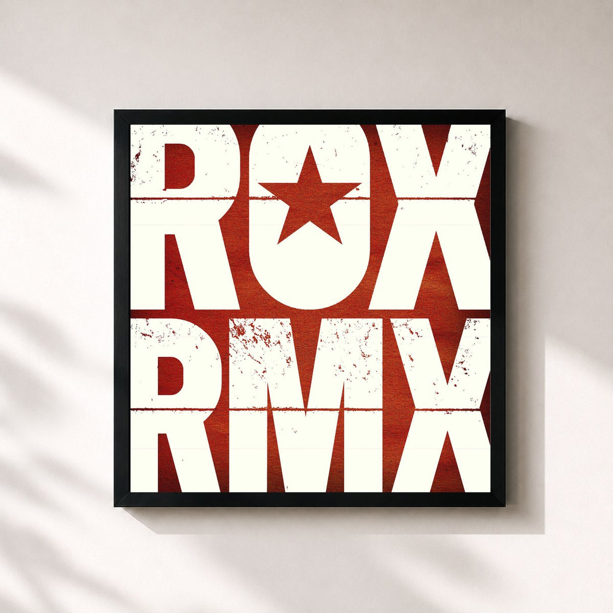 #noir ROX RMX (Remixes From The Roxette Vaults) von Roxette als quadratischer Kunstdruck, schwarzer Rahmen 32x32 cm