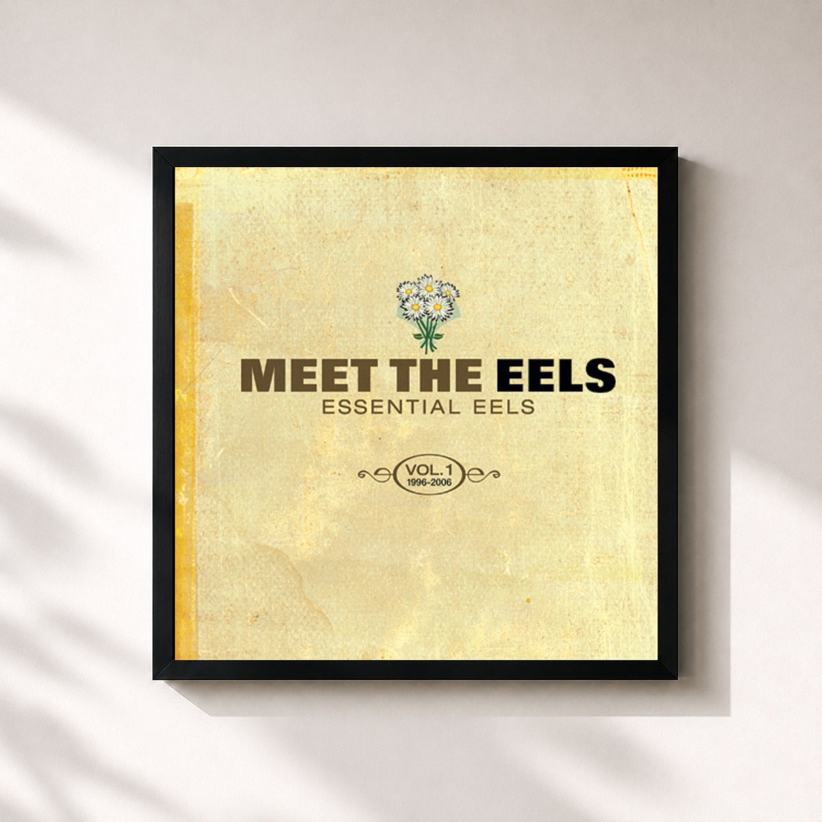 #noir Tableau carré de l'album Meet The EELS: Essential EELS 1996-2006, Vol. 1 de Eels, cadre noir 32x32 cm