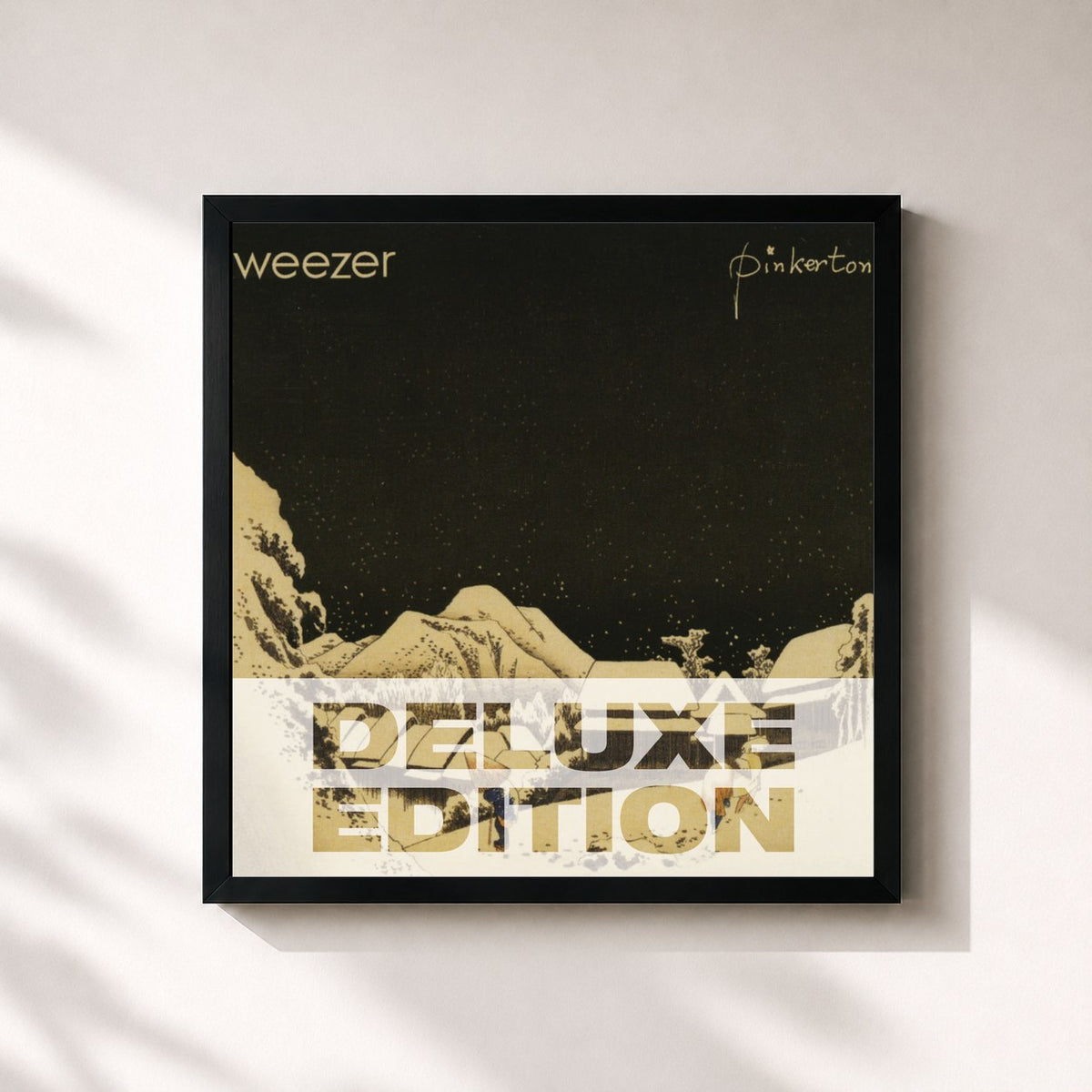 #noir Tableau carré de l'album Pinkerton - Deluxe Edition de Weezer, cadre noir 32x32 cm