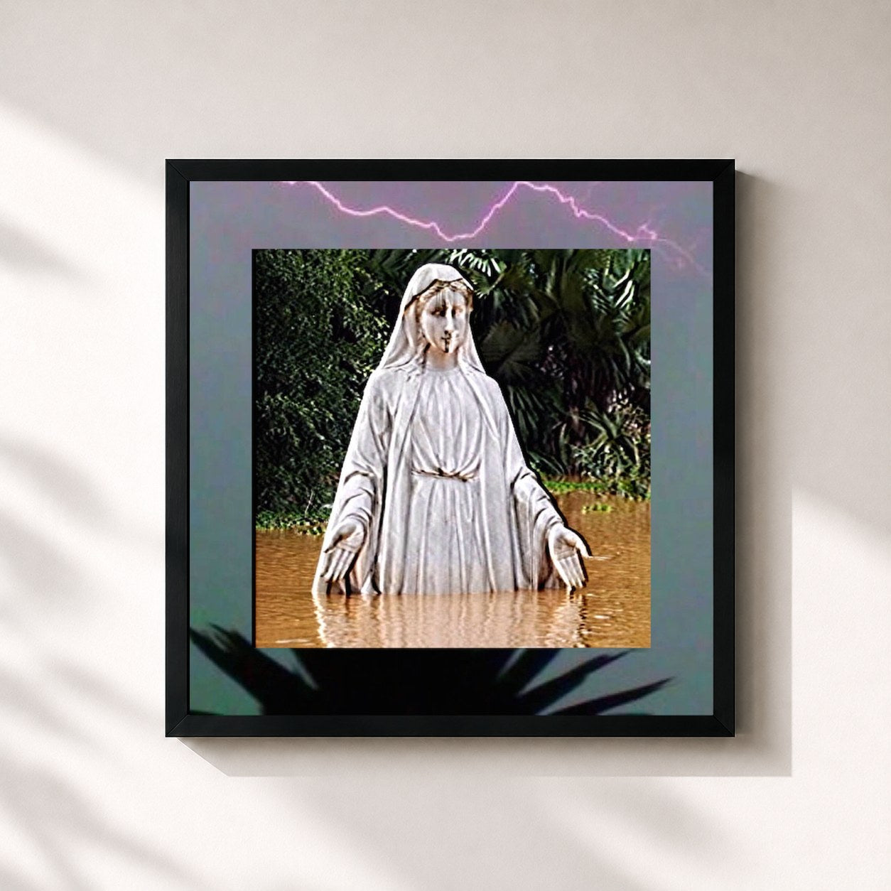 #noir Tableau carré de l'album KILL YOURSELF Part X: The Resurrection Saga de $uicideboy$, cadre noir 32x32 cm