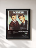 #noir Tableau de l'album The New Album de The Everly Brothers, cadre noir, imprimé et encadré en France