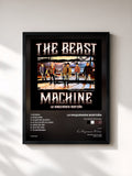 #noir Tableau de l'album The Beast Machine de La Maquinaria Norteña, cadre noir, imprimé et encadré en France