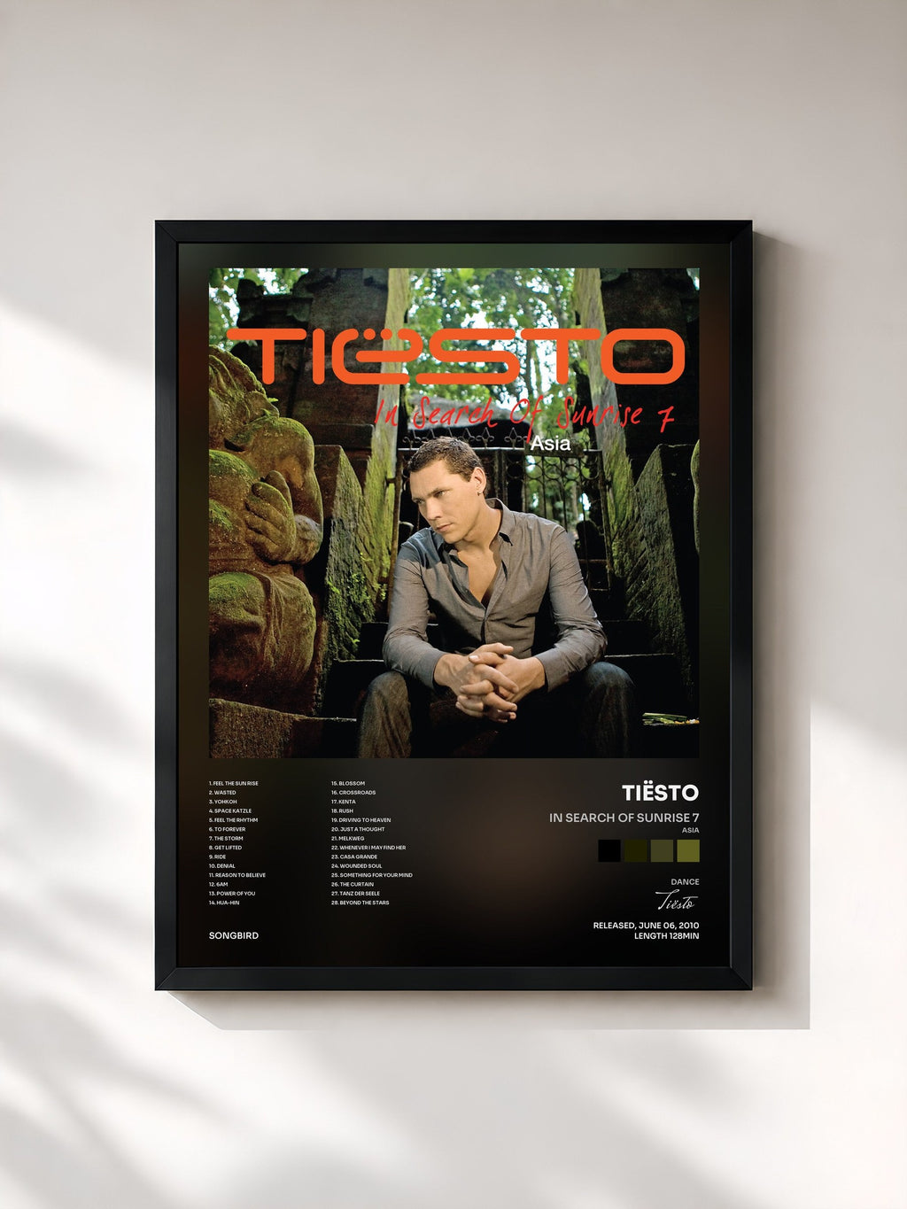 #noir In Search of Sunrise 7 (Asia) mixed by Tiësto von Tiësto als gerahmter Kunstdruck, schwarzer Rahmen, gedruckt und gerahmt in Frankreich