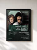 #noir Tableau de l'album Love Songs de Daryl Hall & John Oates, cadre noir, imprimé et encadré en France
