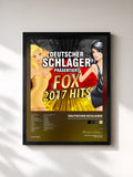 #noir Tableau de l'album Deutscher Schlager präsentiert Fox Hits 2017 de Deutscher Schlager, cadre noir, imprimé et encadré en France