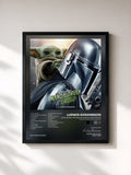 #noir Star Wars: The Mandalorian and Grogu (Original Motion Picture Soundtrack) de Ludwig Goransson en lámina enmarcada, marco negro, impresa y enmarcada en Francia