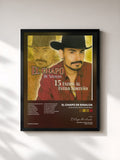 #noir Tableau de l'album 15 Exitos al Estilo Norteno de El Chapo De Sinaloa, cadre noir, imprimé et encadré en France