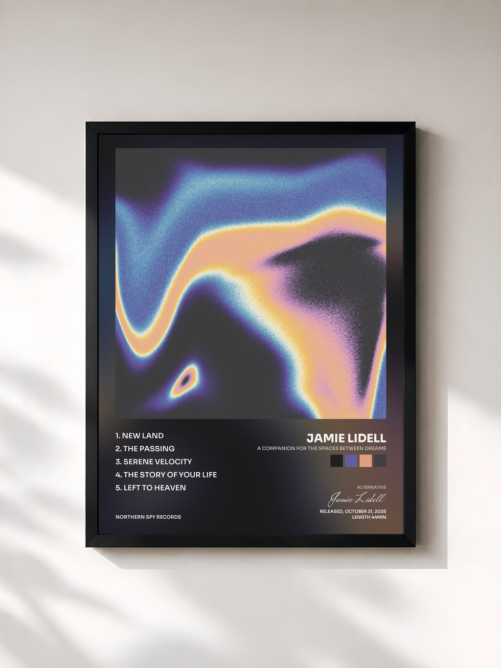 #noir A Companion For The Spaces Between Dreams di Jamie Lidell in stampa incorniciata, cornice nera, stampata e incorniciata in Francia
